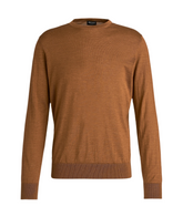 Zegna brown cashseta long-sleeve top
